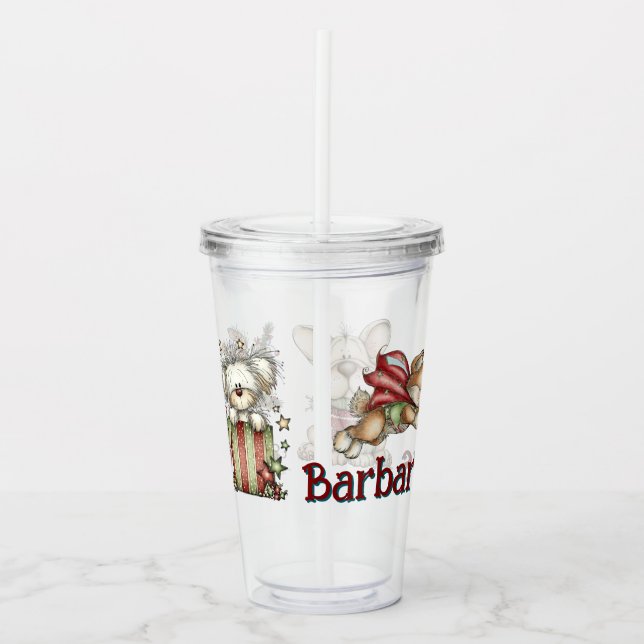 Personalized Kids Whimsical Christmas Take Away Mugg (Framsida)
