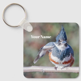 Personalized Kingfisher Keychain - Add Your Name Nyckelring