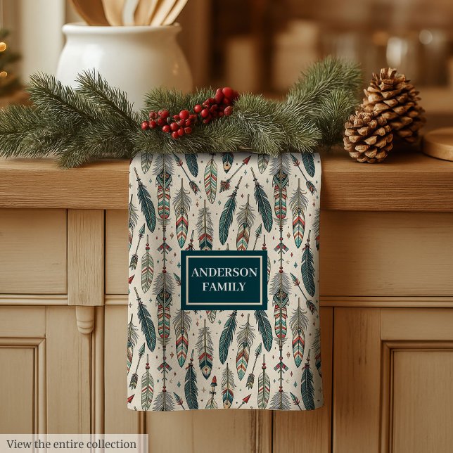 Personalized Kitchen Towel Ethnic Chic Vibe Kökshandduk (Personalized Kitchen Towel Ethnic Chic Vibe)