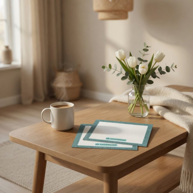 Personalized Knit Pattern Note Card Anteckningskort (Skapare uppladdad)