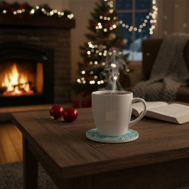 Personalized Knit Pattern Sandstone Coaster Underlägg