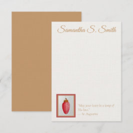 Personalized Lamp of Love Flat Note Card Inbjudningar