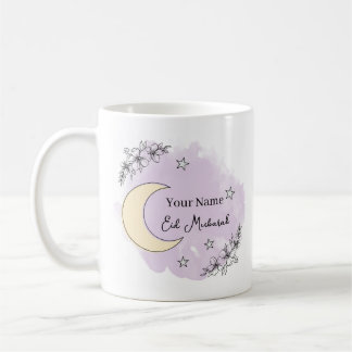 Personalized Lavender Eid Mubarak Coffee Mug Kaffemugg