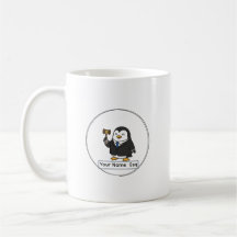 Personalized Lawyer Esq Penguin Ceramic Vessel