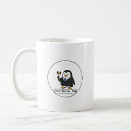 Personalized Lawyer Esq Penguin Ceramic Vessel Kaffemugg