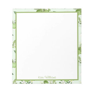 Personalized Lemon and Floral Notepad Anteckningsblock