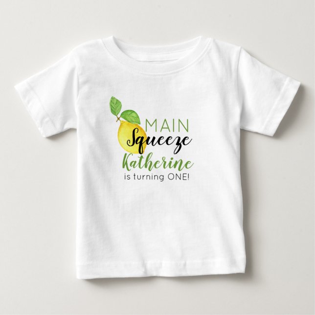 Personalized Lemon Birthday ONE t shirt (Framsida)