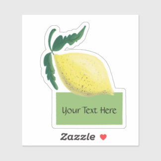 Personalized Lemon Fruit Sticker Vinyl Cut Klistermärken
