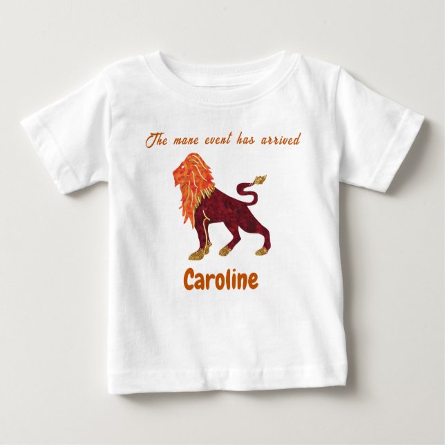 Personalized Leo Zodiac Impressionist Toddler  T Shirt (Framsida)