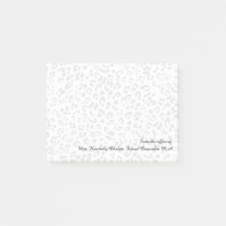 Personalized Leopard Print Office Post-it Notes Block