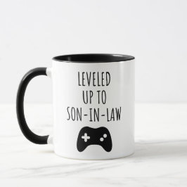 Personalized leveled Up To Son In Law Mugg