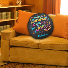 Personalized Librarian Gift Rund Kudde