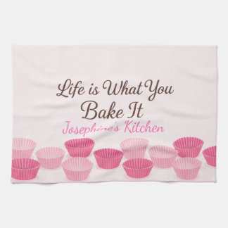 Personalized Life Is What You Bake It Cute Trendy Kökshandduk