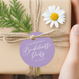 Personalized Lilac Purple Bachelorette Party Gåvor Etiketter