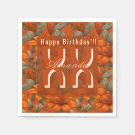 Personalized Lilies Themed Birthday Party Gift Pappersservett