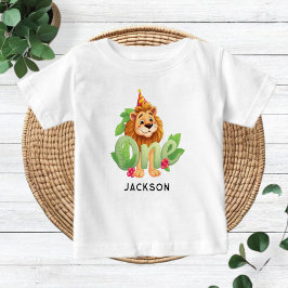 Personalized Lion-Themed Baby Shirt  T