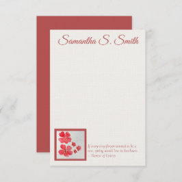 Personalized Little Flower Flat Note Card Inbjudningar