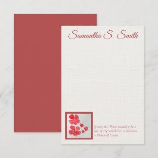 Personalized Little Flower Flat Note Card Inbjudningar