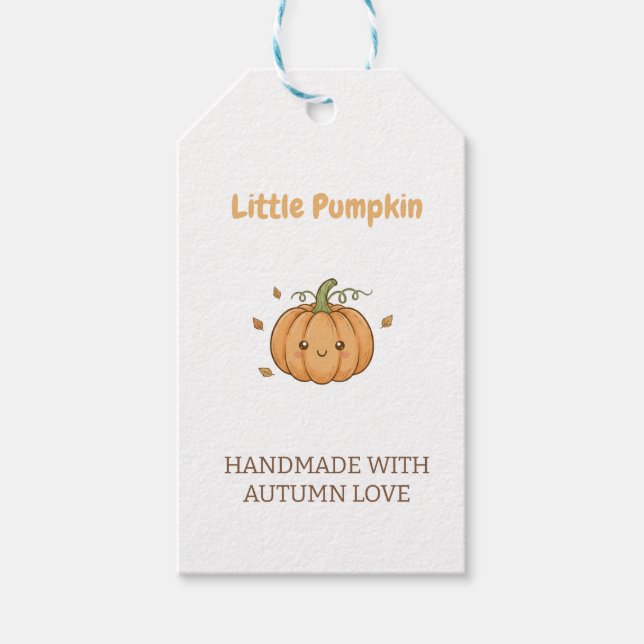 Personalized Little Pumpkin Baby Blanket Presentetikett (Framsidan)