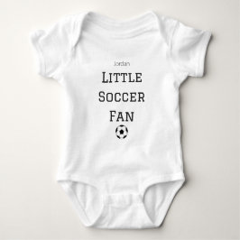 Personalized Little Soccer Fan Baby Outfit T Shirt