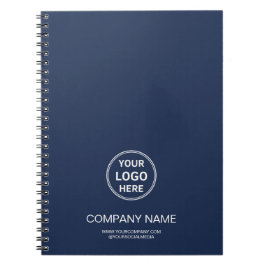 Personalized Logo Navy Blue Corporate Business Anteckningsbok