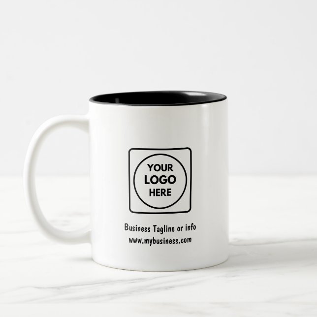 Personalized Logo Two Tone Business Promo mug Två-Tonad Mugg (Vänster)