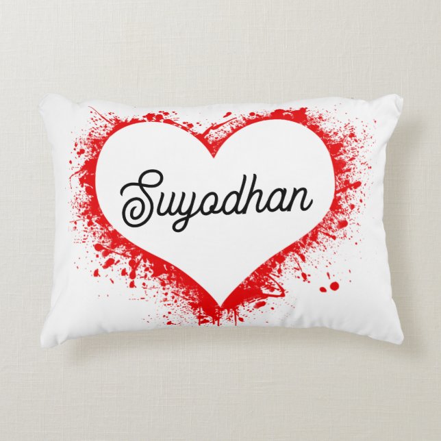 Personalized Love Accent Pillow  Prydnadskudde (Framsidan)