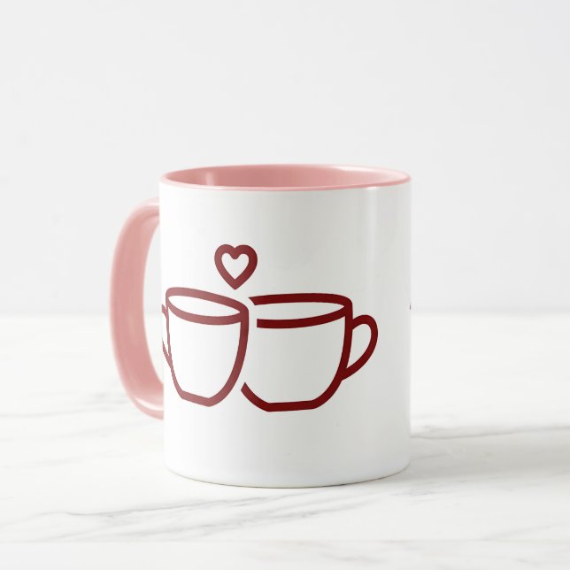 Personalized Love Brews Here Couple Coffee Mug Mugg (Framsida vänster)