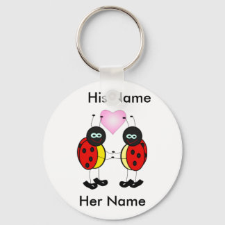 Personalized love bugs key chain nyckelring
