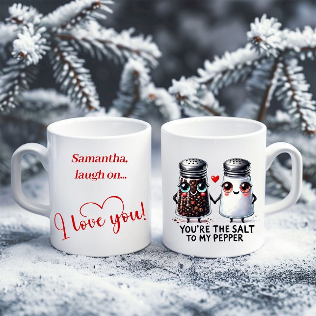 Personalized Love Gift Mug Cartoon Food Humor Kaffemugg (Personalized Love Gift Mug Cartoon Food Humor)