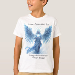 Personalized Love, Peace and Joy Winter Halo  T Shirt