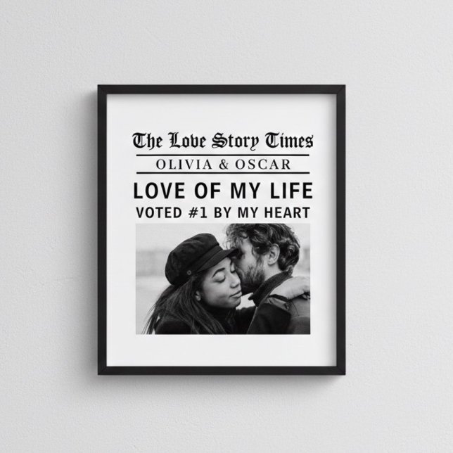 Personalized Love Story Photo | Love of My Life Poster (Skapare uppladdad)