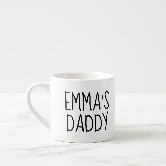 Personalized Love You Daddy Photo Espresso Cup Espressomugg (Vänster)