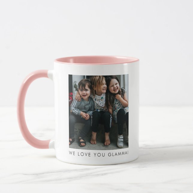Personalized Love You GLAMMA Grandma Photo Simple Mugg (Vänster)