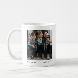 Personalized Love You GRAMMY Grandma Photo Simple Kaffemugg