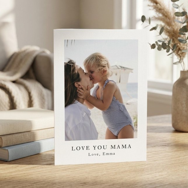 Personalized Love You Mama Photo | Custom Julkort (Skapare uppladdad)