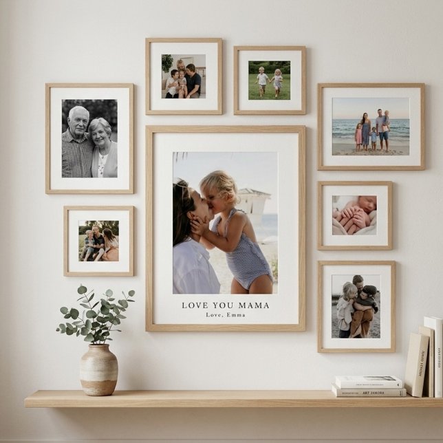 Personalized Love You Mama Photo Poster | Custom  (Skapare uppladdad)
