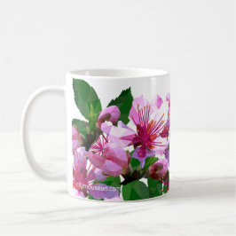 Personalized Low Poly Cherry Blossom Coffee Kaffemugg