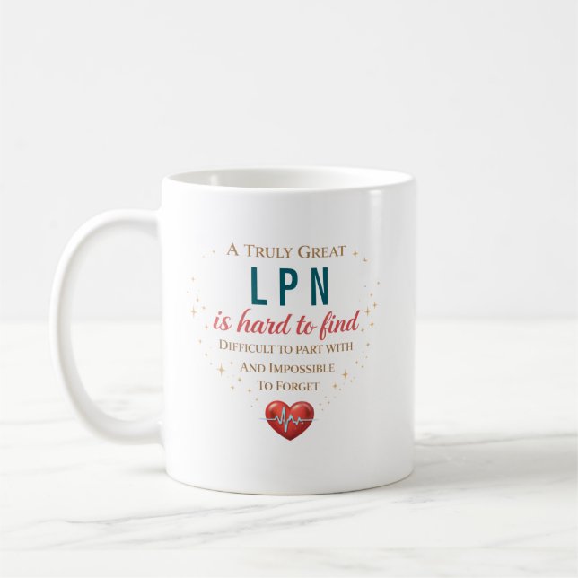 Personalized LPN Nurse Appreciation Quote Kaffemugg (Vänster)