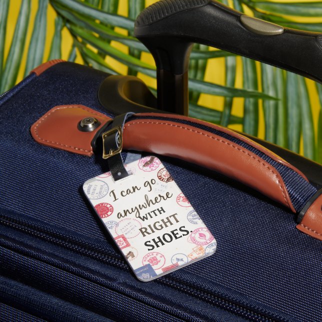 Personalized Luggage Tag - Go Anywhere! Bagagebricka (Framsida Insitu 1)