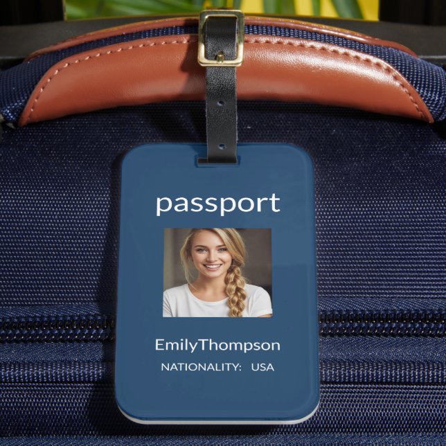 Personalized Luggage Tag with Photo & Details  Bagagebricka (Framsida Insitu 2)