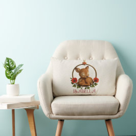 Personalized Lumbar Baby Pillow – Woodland Fawn Lumbarkudde