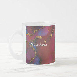 Personalized Luxury Marble Pattern Custom Name Mug Frostad Glasmugg