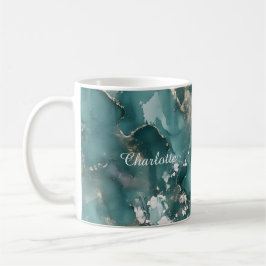 Personalized Luxury Marble Pattern Custom Name Mug Kaffemugg