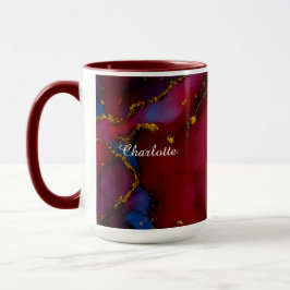 Personalized Luxury Marble Pattern Custom Name Mug Mugg