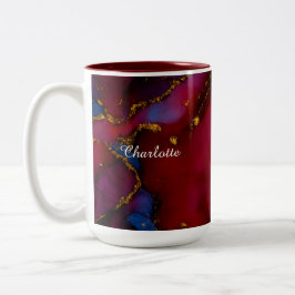 Personalized Luxury Marble Pattern Custom Name Mug Två-Tonad Mugg