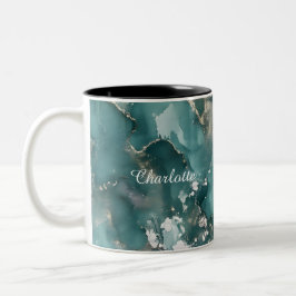 Personalized Luxury Marble Pattern Custom Name Mug Två-Tonad Mugg