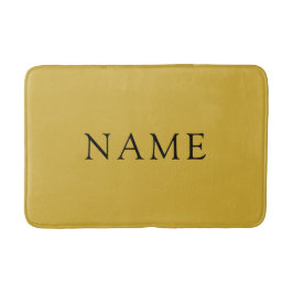 Personalized M Gold Bath Mat with Custom Name Badrumsmatta