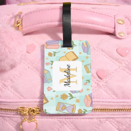 Personalized Magic Books Girl Mint Green School Bagagebricka