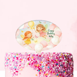 Personalized Magical Fairy Birthday Cake Topper Tårtdekoration